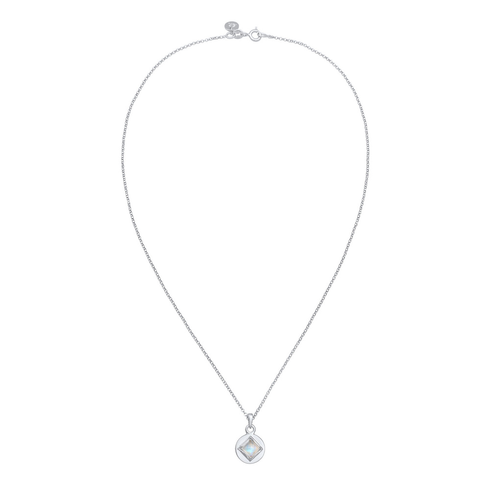Elli PREMIUM Elli PREMIUM Collier Femme Pendentif Pyramide avec Pierre de Lune en Argent 925 collier