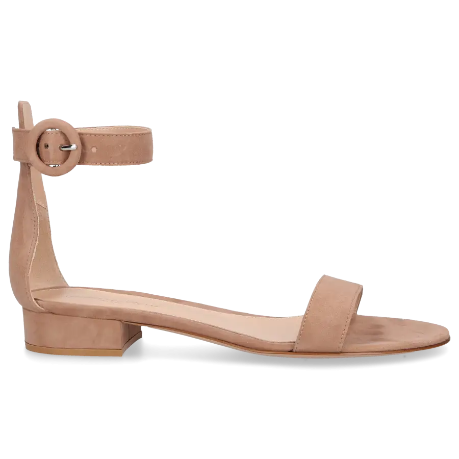 Gianvito Rossi - Sandalen PORTOFINO 20 Veloursleder - beige