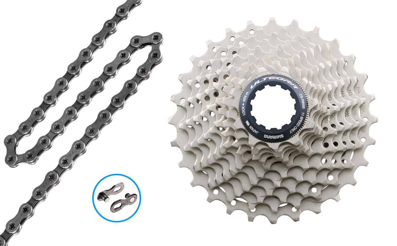 Shimano ULTEGRA CN-HG701+CS-R8000 11-fach Verschleissset 11-28 kaufen | Bike-Discount