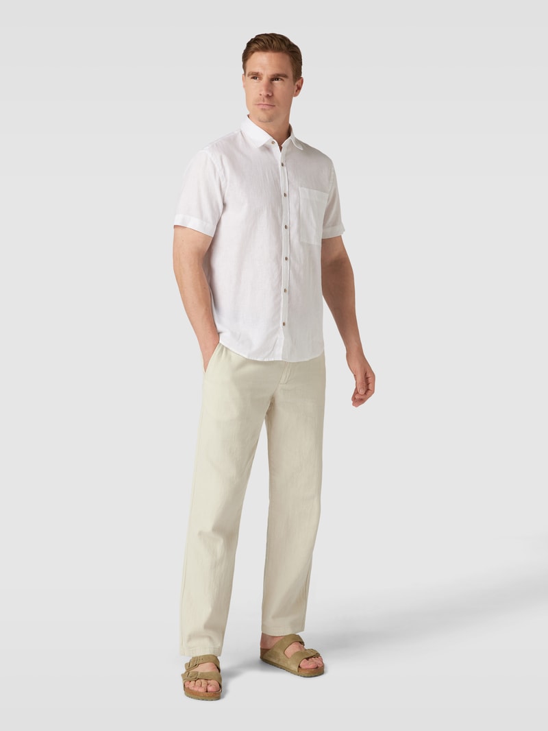 Hose mit Tunnelzug in offwhite meliert