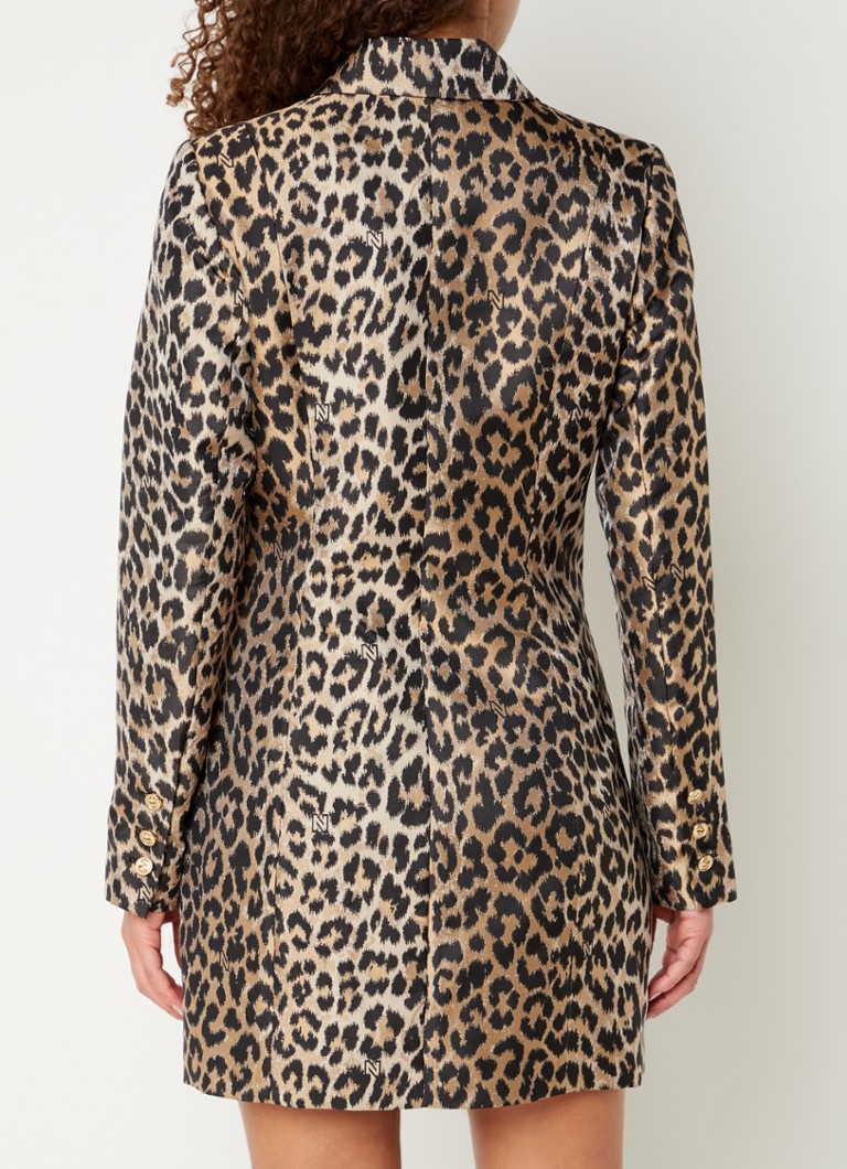 Rochie scurtă NIKKIE Benicia cu imprimeu leopard