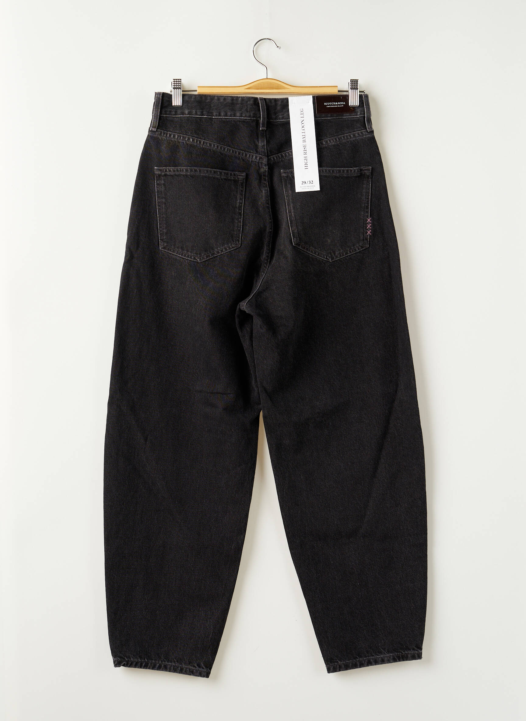 Scotch Soda Jean Mom Femme couleur noir