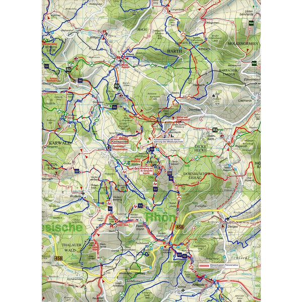 Wasserkuppe, Fulda, Gersfeld und Umgebung 1 35 000 - Wanderkarte