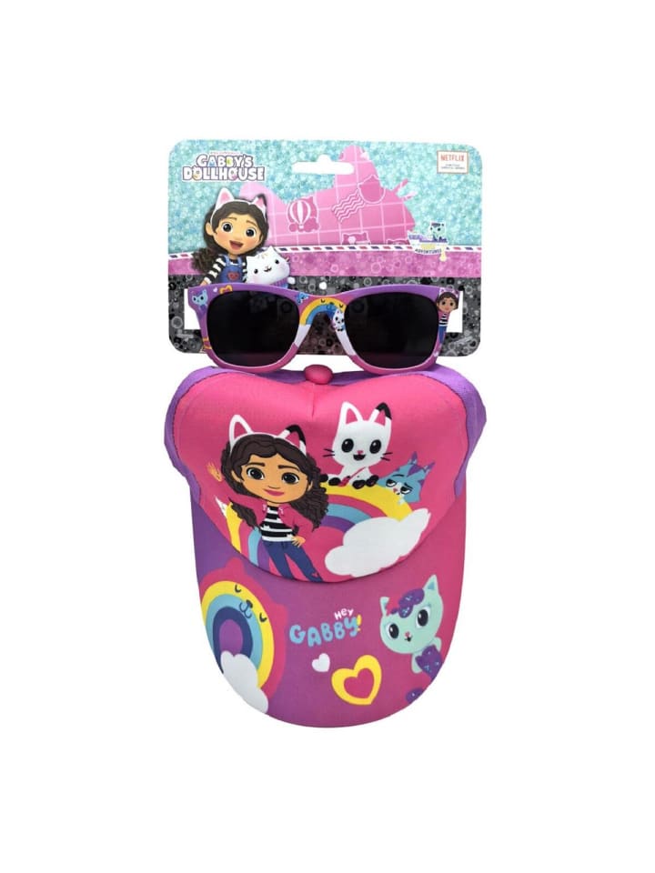Gabby's Dollhouse Mädchen Cap & Sonnenbrille – Leicht, bequem & trendig in Pink günstig kaufen onesize