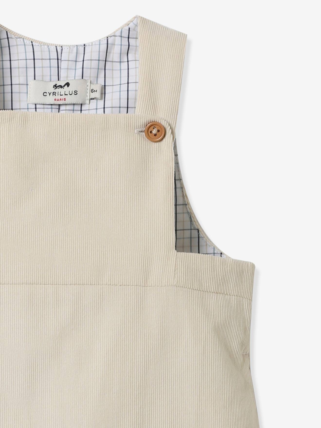 Salopette bébé en velours CYRILLUS beige