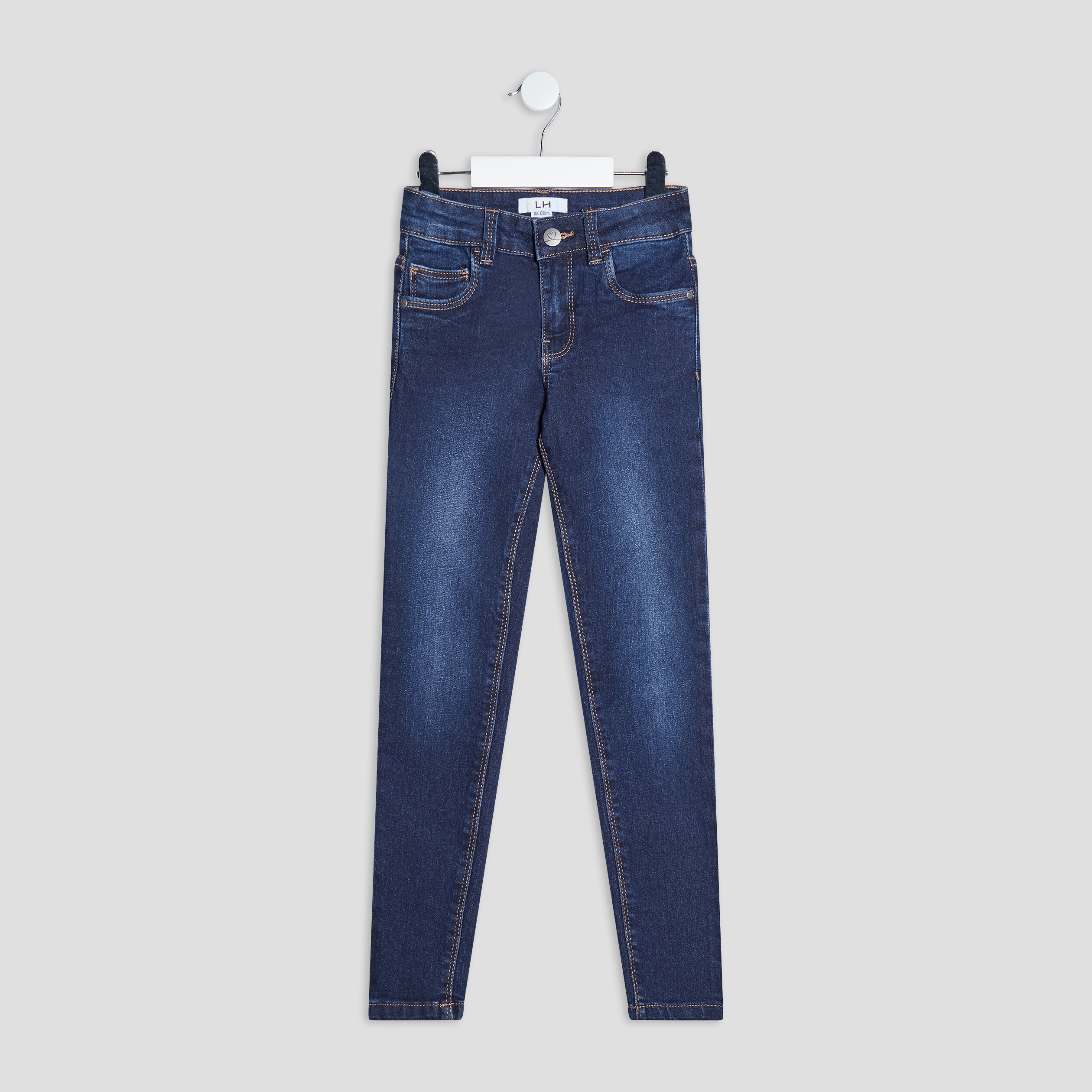 Jeans skinny effet délavé denim brut fille | La Halle