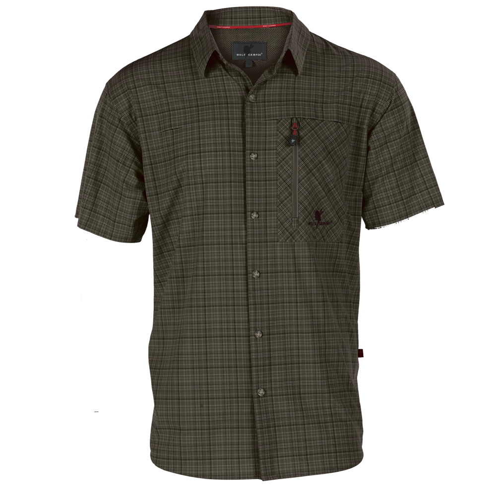Wolf Camper Ohio Dark Green Herrenhemd