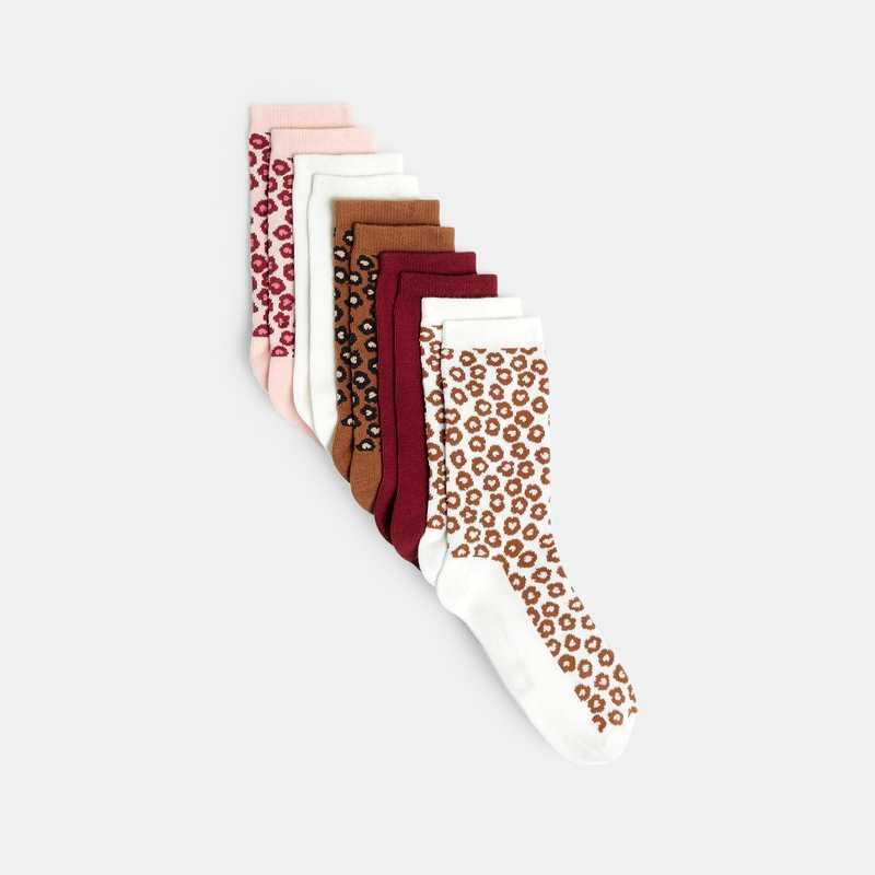 Chaussettes fantaisie (lot de 5) multicolores Fille