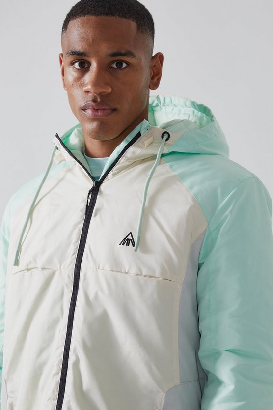 Lockere gepolsterte Ripstop Colorblock Jacke