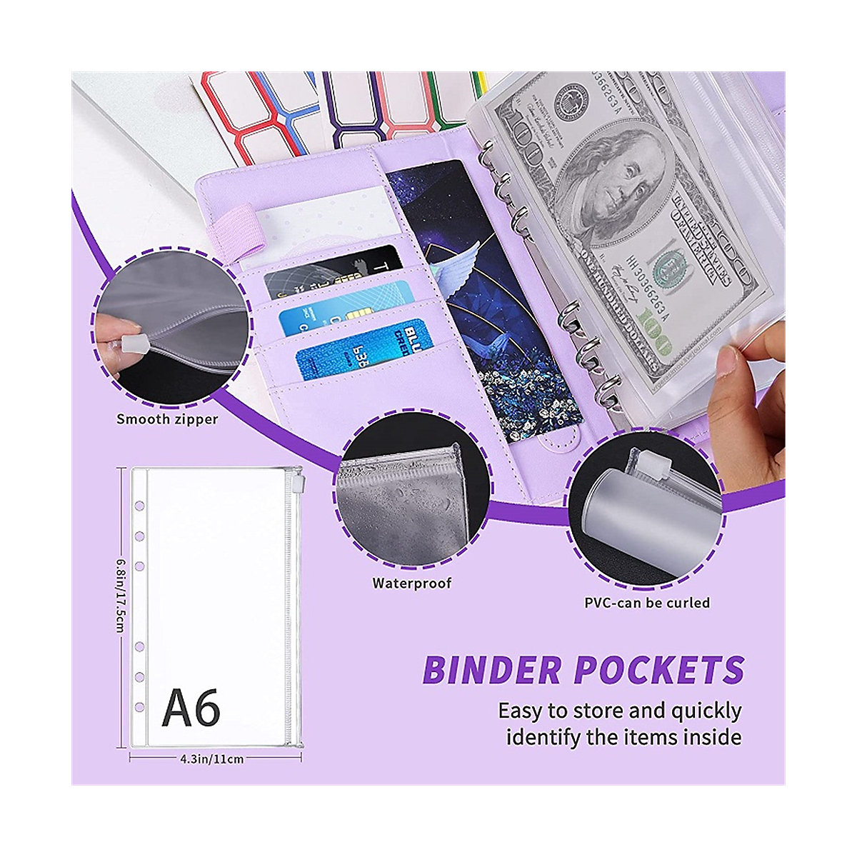 A6 Binder Budget Notizbuch Notizbücher für Kinder