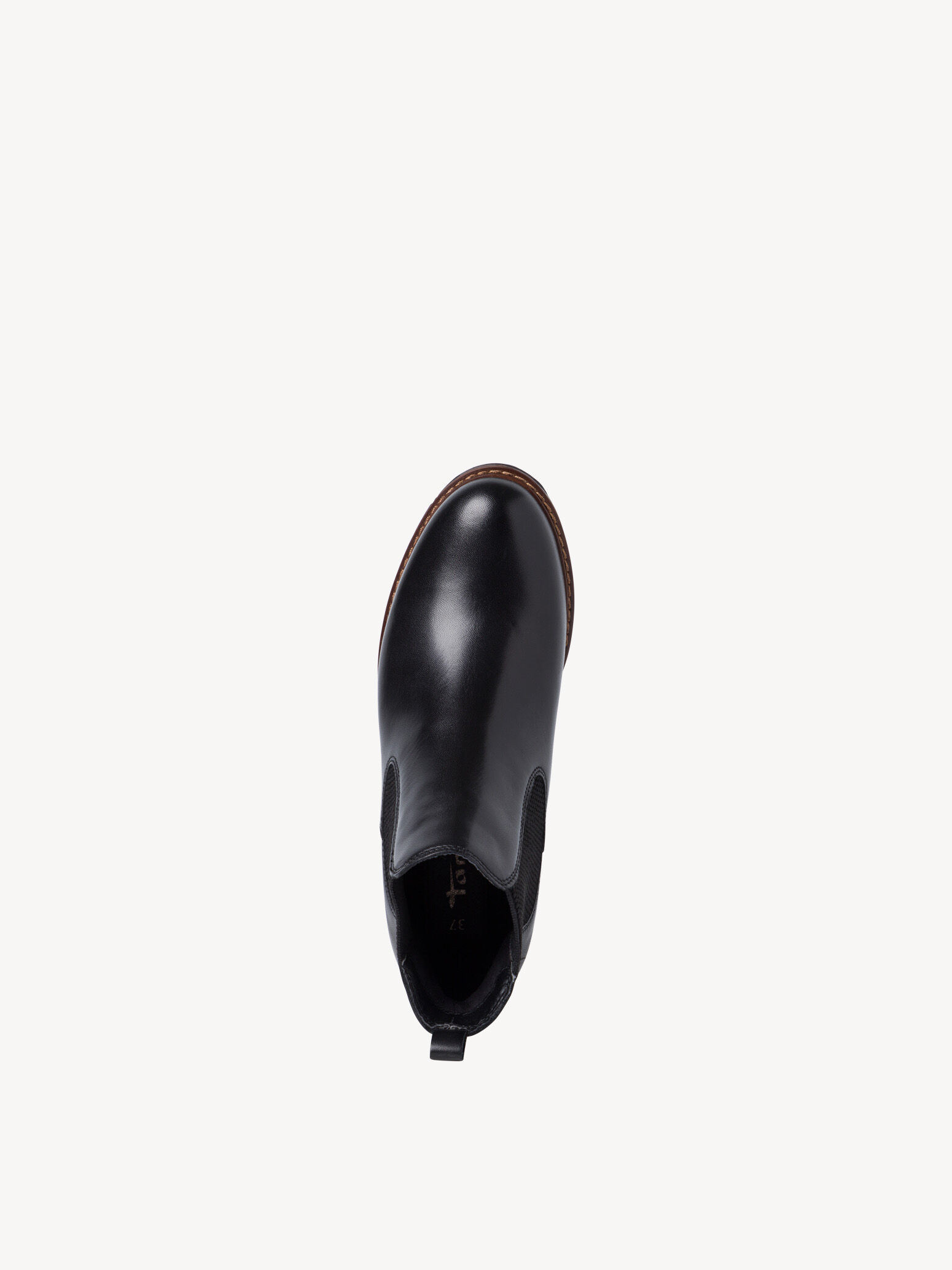 Bottine Chelsea en cuir - noir