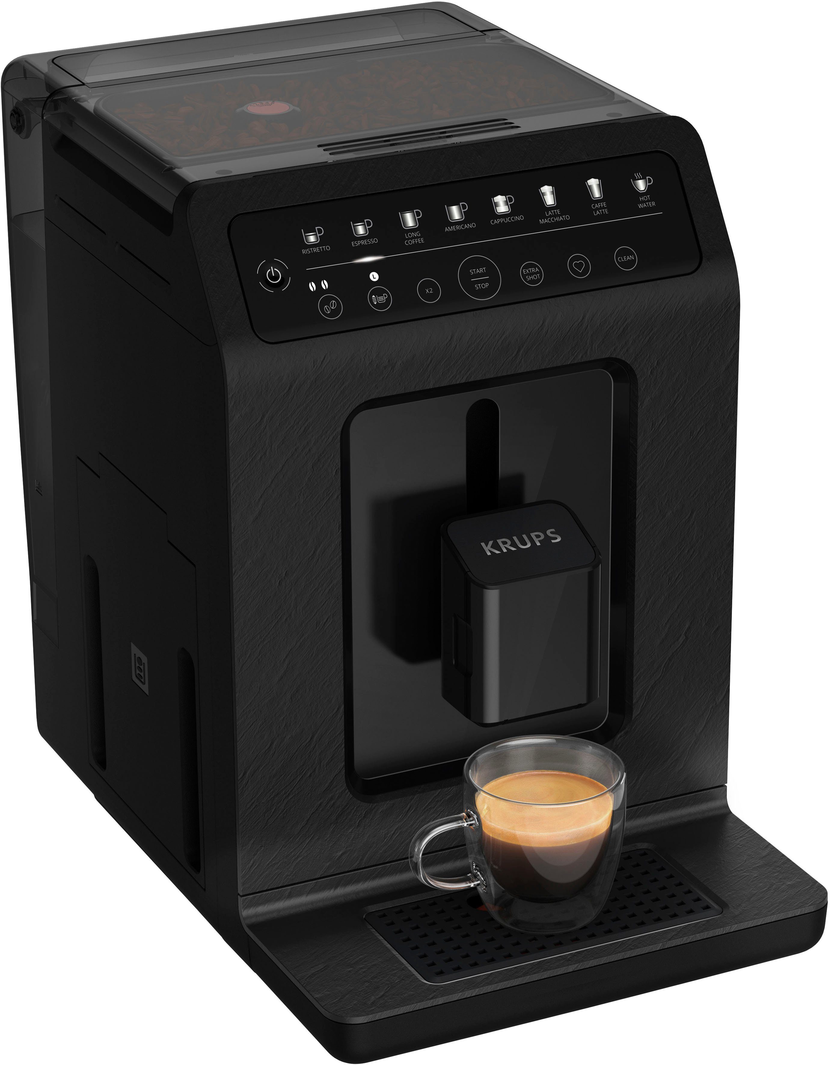 Krups Kaffeevollautomat EA897B Evidence ECOdesign, aus 62%* recyceltem Kunststoff, bis zu 90% recycelbar, inkl. Emsa Travel Mug im Wert von UVP 25,99