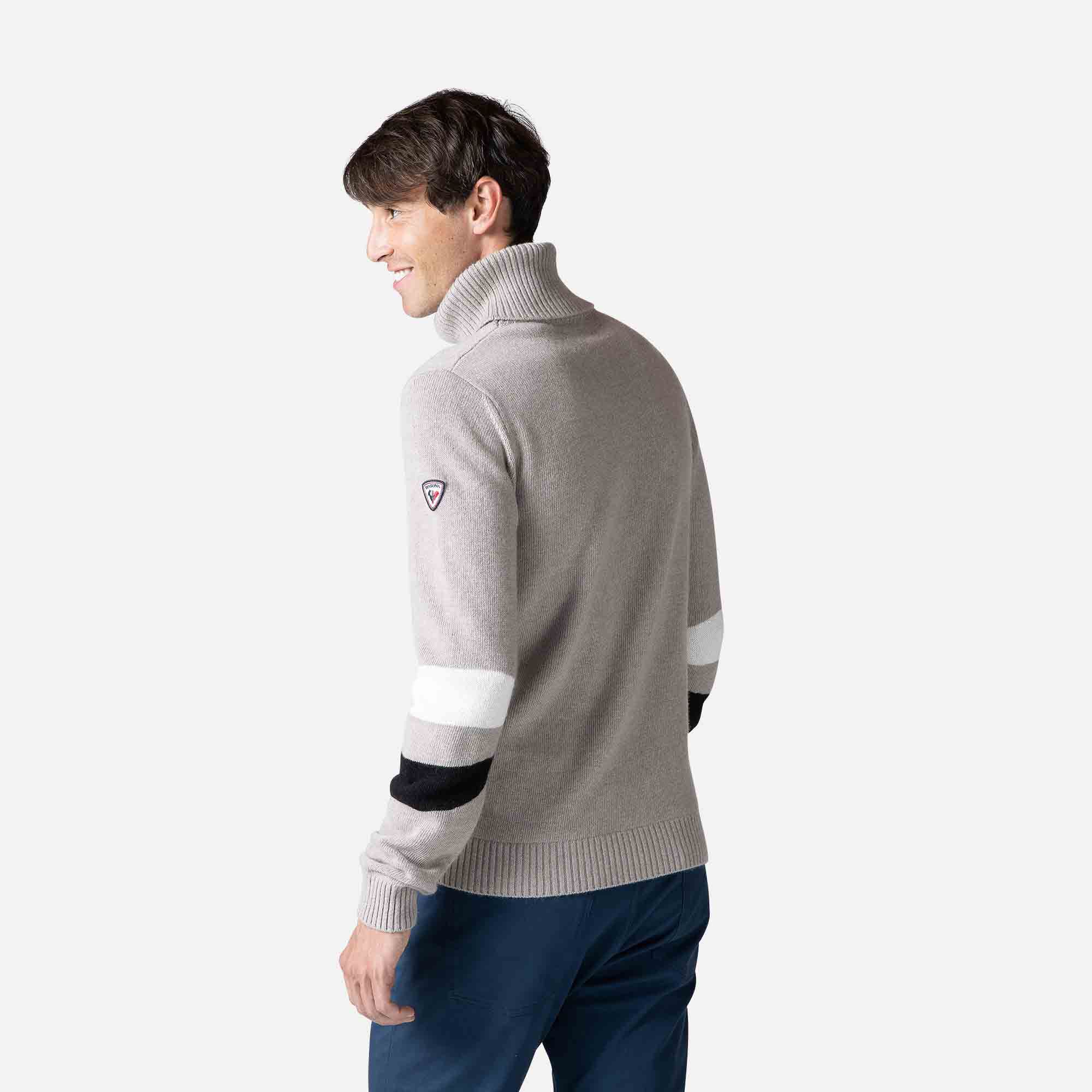 Pull en maille à col roulé Signature homme