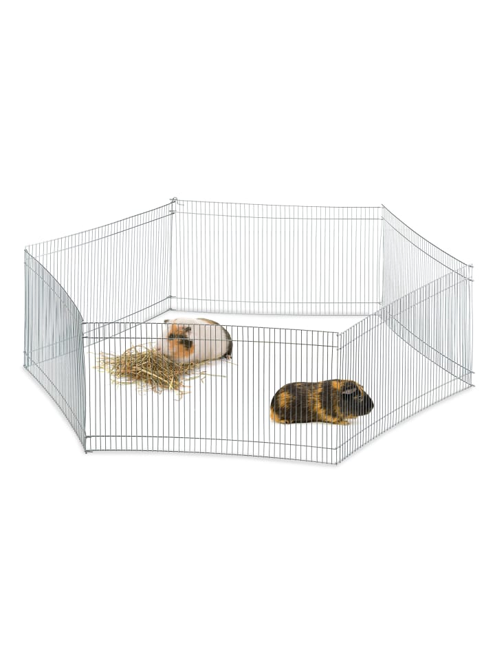 relaxdays Freilaufgehege Kleintiere in Silber - (H) 27 cm günstig kaufen onesize