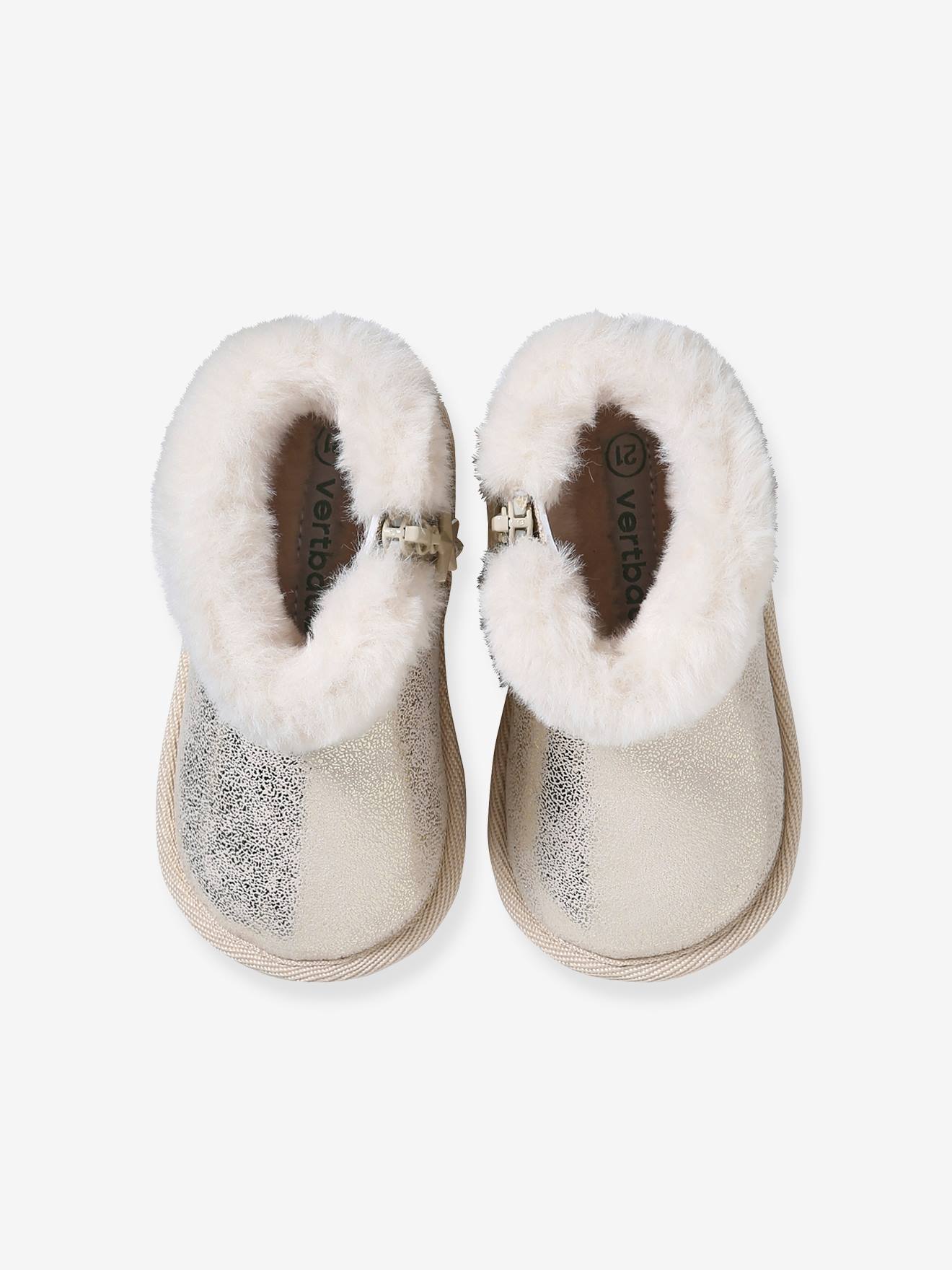 Vertbaudet Warme Baby Regen-Boots - beige golden