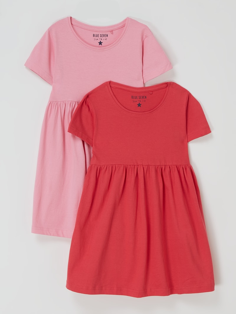 Kleid aus Baumwolle im 2er-Pack in rosa