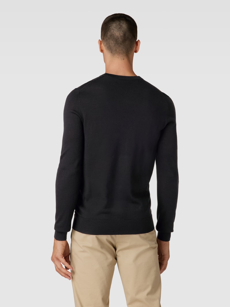 Longsleeve aus Woll-Mix in schwarz