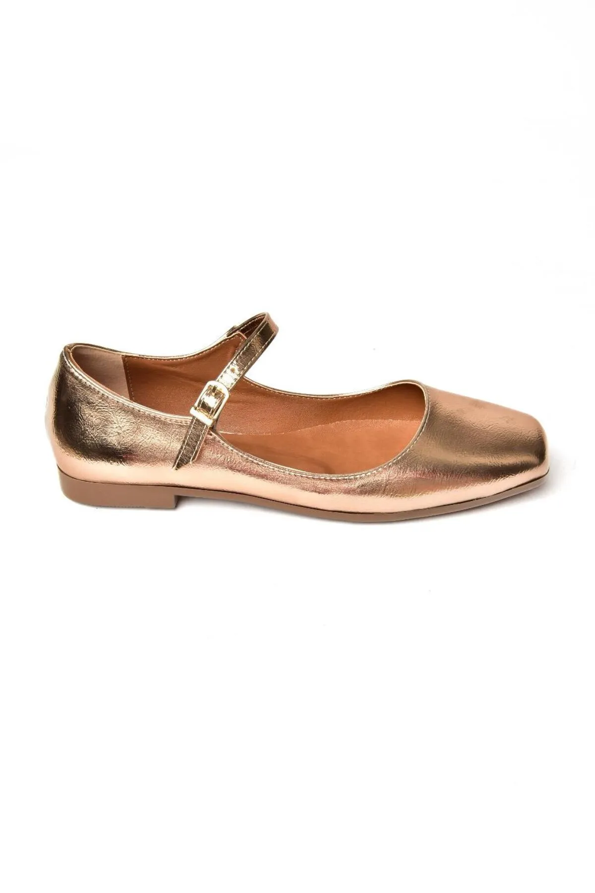 Fox Shoes  S726252508 Bronzefarbene Ballerinas aus Lackleder für Damen