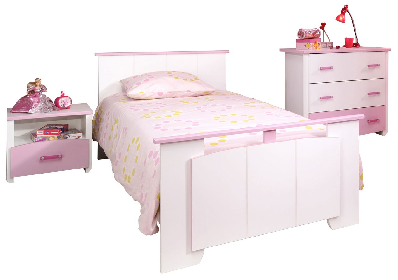 Parisot Kinderzimmer, Biotiful 3, 3-tlg., Weiss / Rosa
