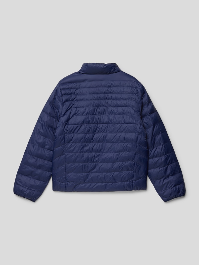 Steppjacke mit Label-Stitching in marineblau