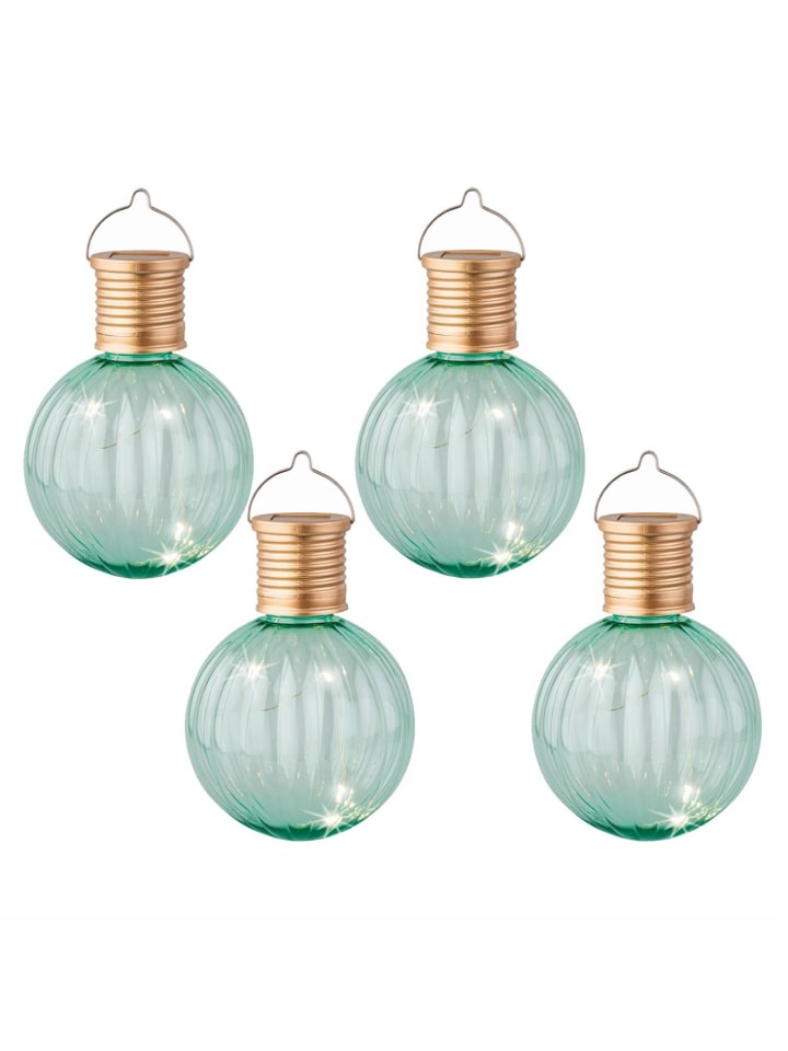 MARELIDA 4x LED Solar Glühbirne GLOW D: 8cm in türkisblau günstig kaufen onesize