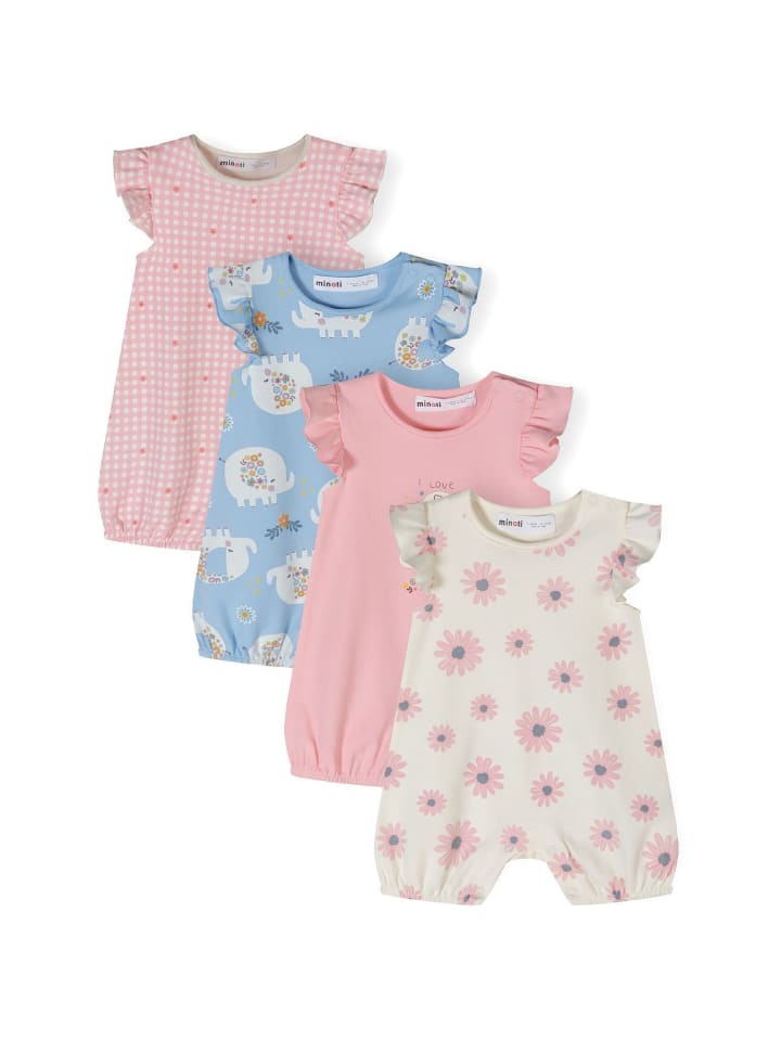 Minoti 4er. Set: Strampler 24babypack8 in hellpink günstig kaufen