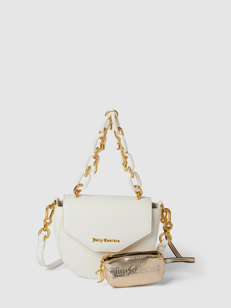 Handtasche mit Label-Details Modell 'Jasmine' in ecru