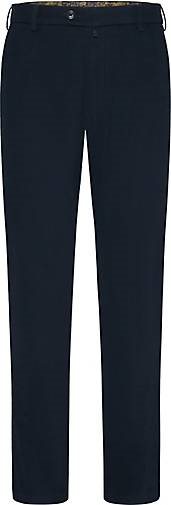 MEYER Chino-Hose Super-Stretch Check Pattern Chino