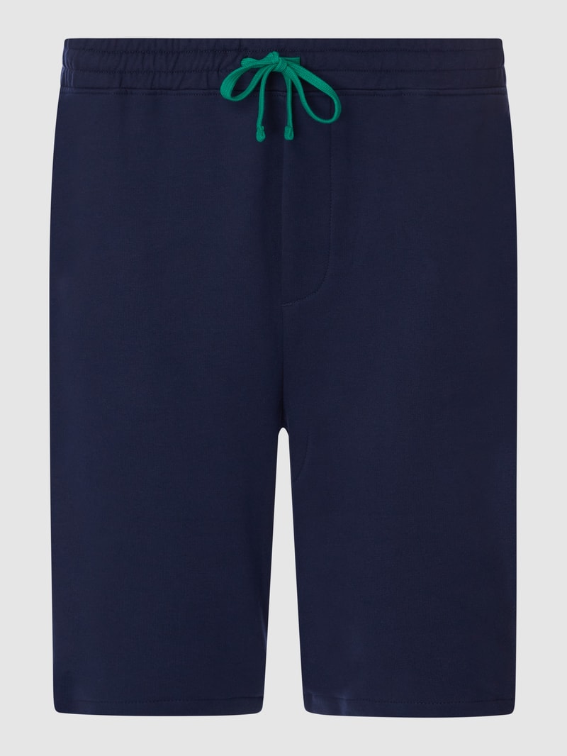 PLUS SIZE Sweatshorts mit Logo-Stickerei in marineblau