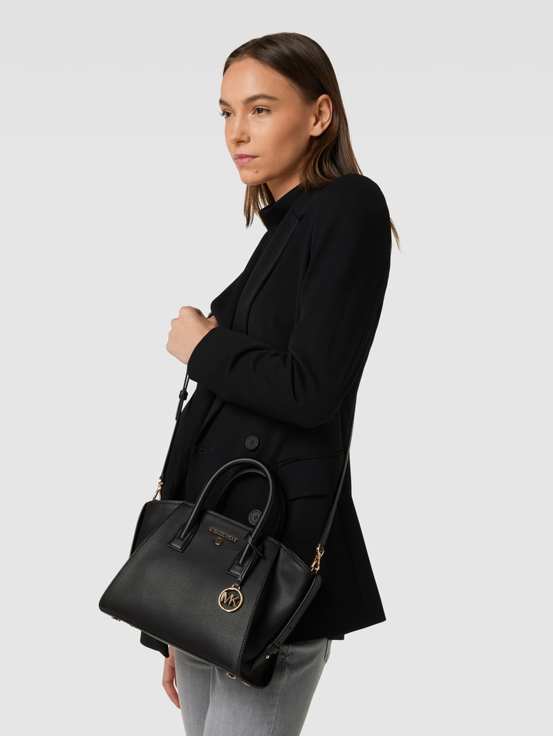 Handtasche mit Logo-Applikation Modell 'AVRIL' in black