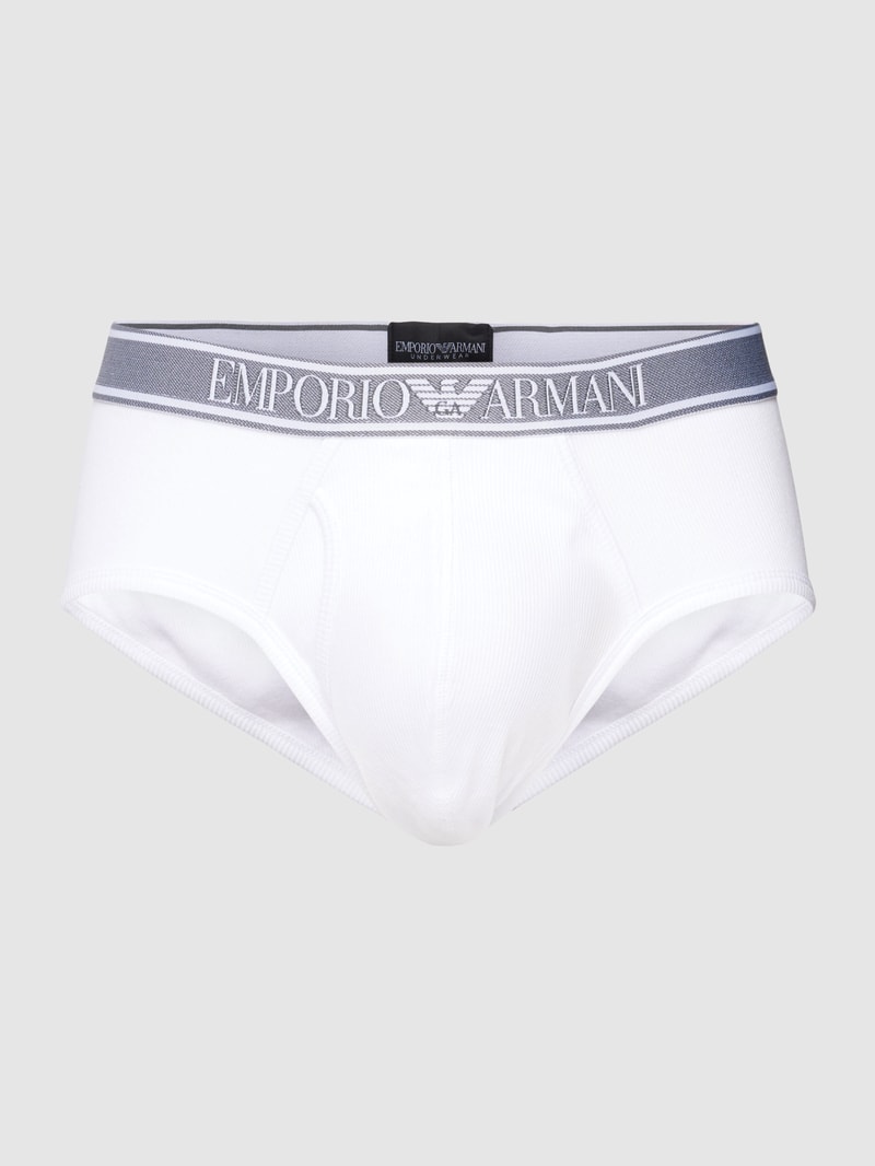 Slip mit Feinripp in weiß