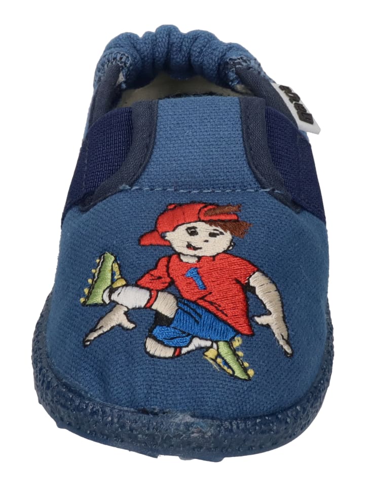 NANGA Hausschuhe FUSSBALLER 2.0 in blau günstig kaufen