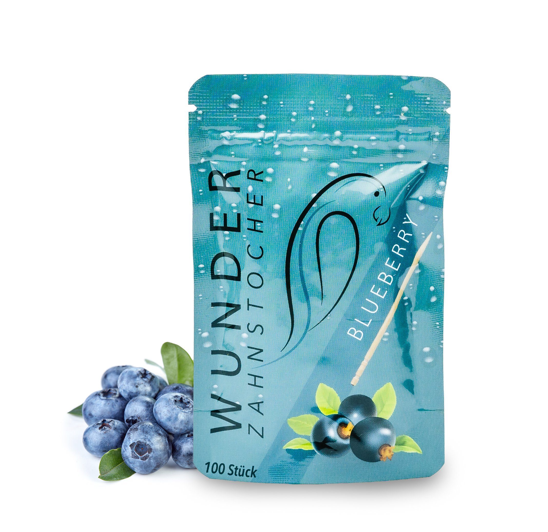 Wunder Zahnstocher Mundpflegecenter Wunder Zahnstocher mit Geschmack - Refill Pack - Blaubeere