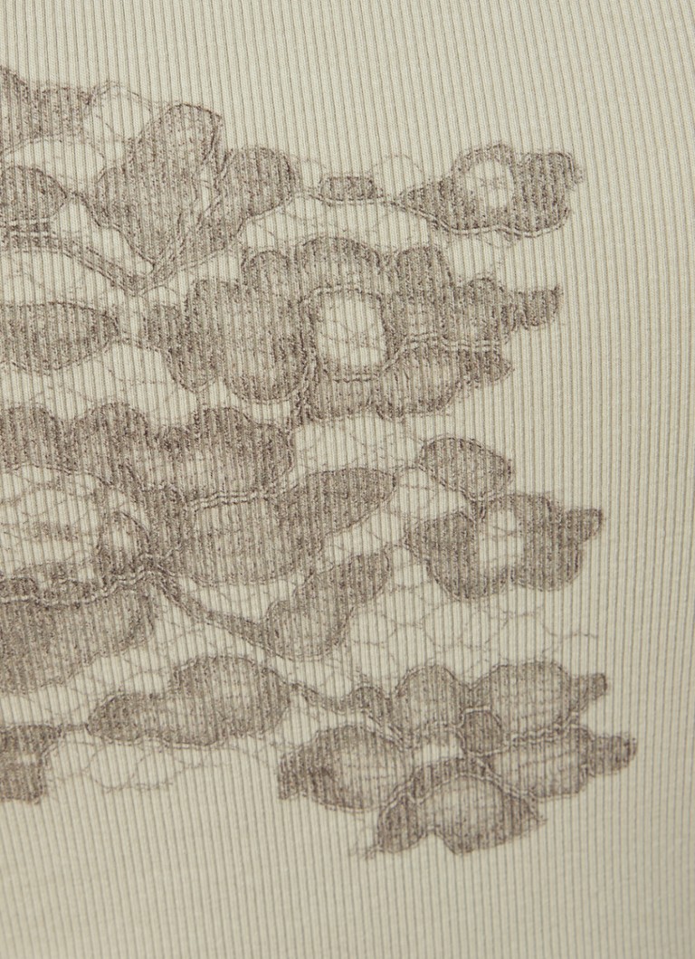 Canotta corta con stampa floreale di Acne Studios