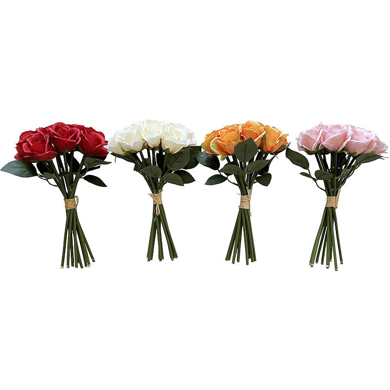 Home Rosebukett 10 stk 26 cm