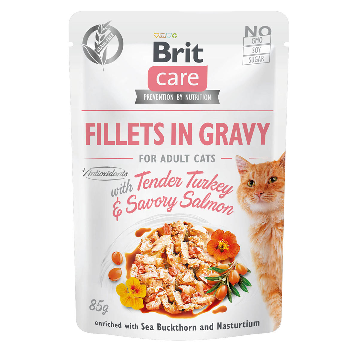 Brit Care Cat Fillets in Gravy Turkey & Salmon bei ZooRoyal
