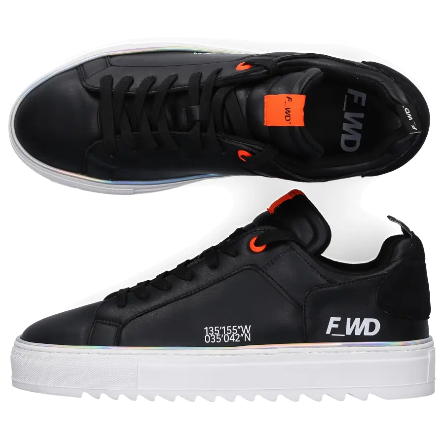 F_WD - Sneaker low XP1_SHEM X Eco Nappaleder Logo schwarz - schwarz