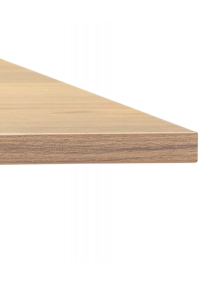 KADIMA DESIGN Höhenverstellbarer Schreibtisch aus Holz mit Metallgestell in Beige-Weiß günstig kaufen