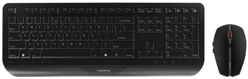 CHERRY GENTIX Tastatur und Maus Kabellos QWERTY Schwarz JD-7000EU-2