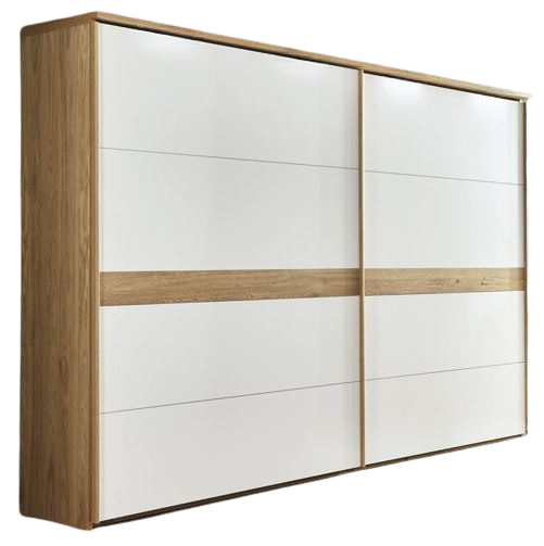 Modulmaster Schwebetürenschrank Wildeiche weiß