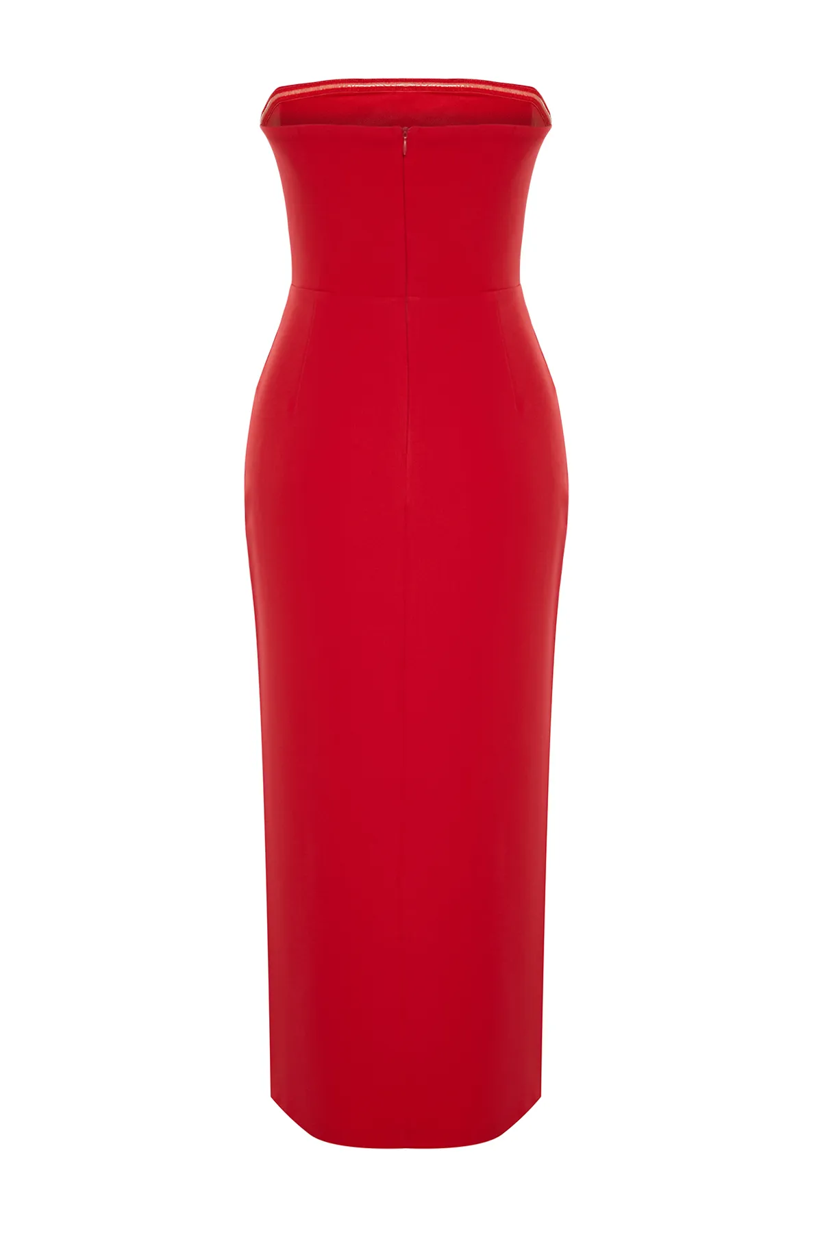 Trendyol Collection  Rotes, tailliertes, gewebtes, elegantes Abendkleid