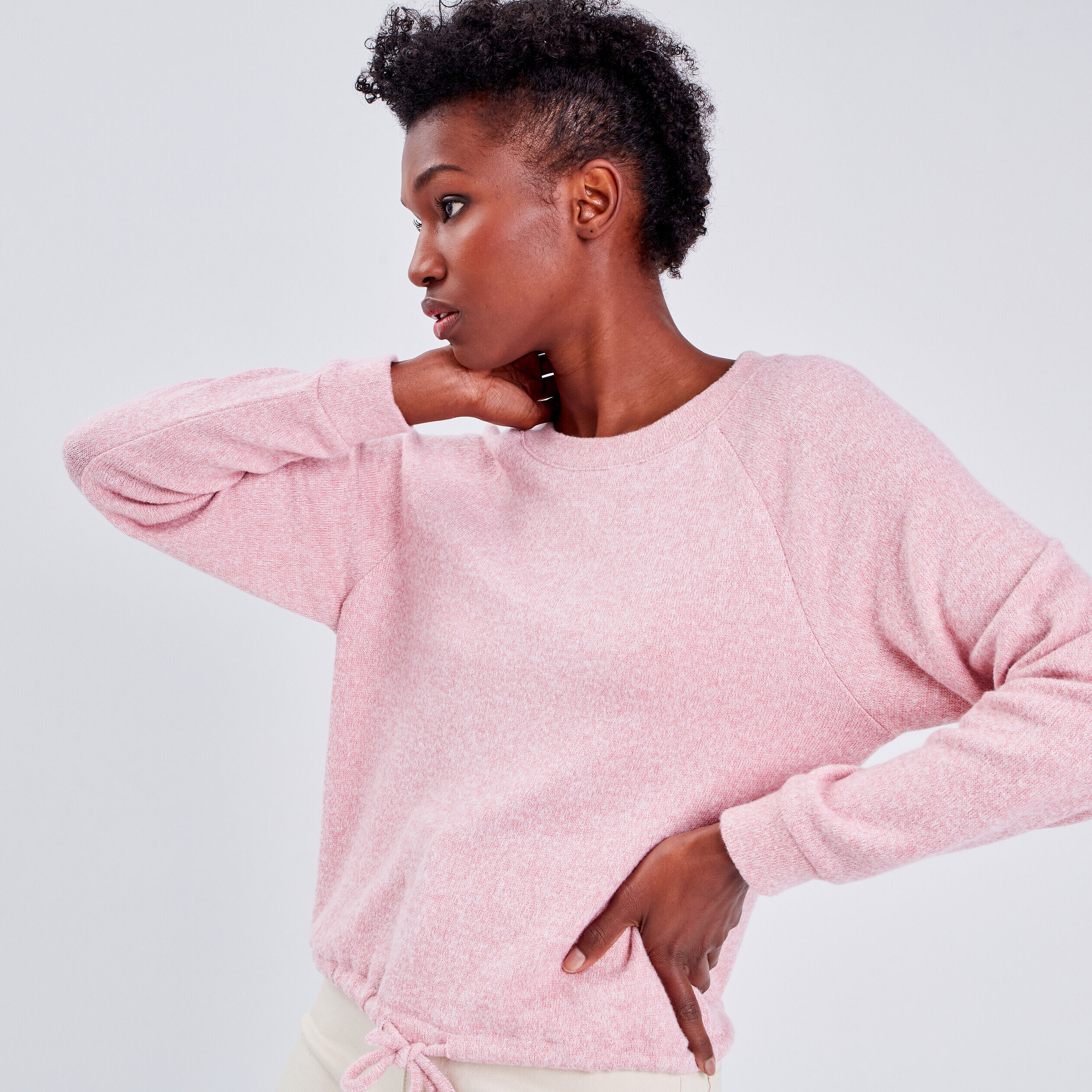 Sweat manches longues rose femme | Cache Cache