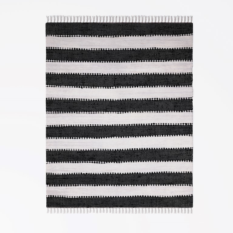 MyFlair Teppich Zendo 170cm x 120cm, Farbe Schwarz, rechteck