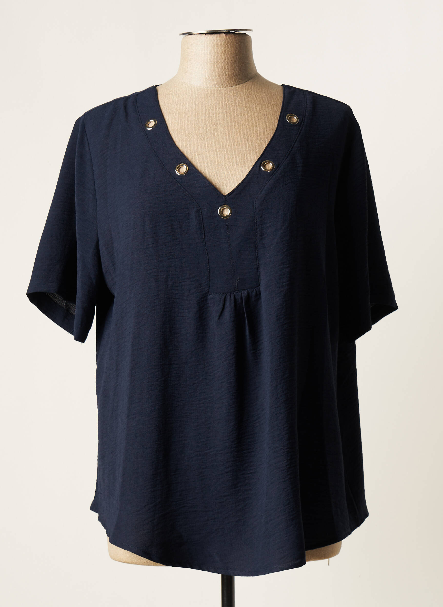 Halogene Tuniquemanchecourte Femme couleur bleu