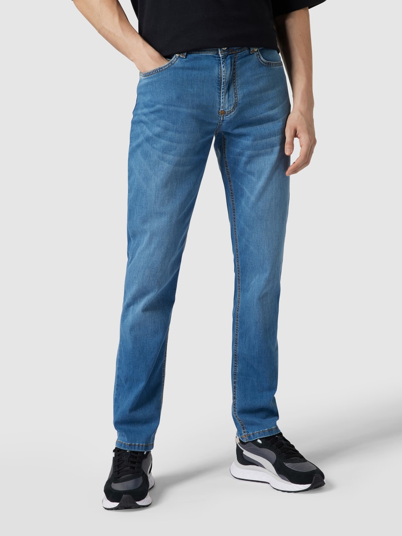 Slim Fit Jeans mit Stretch-Anteil – Light Denim in hellblau meliert