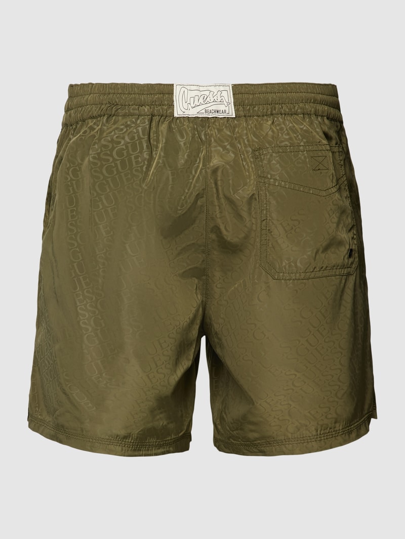 Badehose mit elastischem Bund in olivgrün