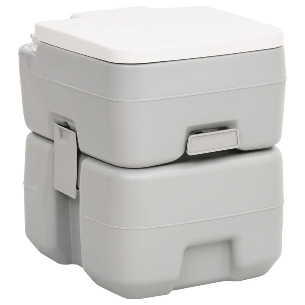 vidaXL Campingtoilette Tragbare Campingtoilette mit Waschbecken und Wasserbehälter