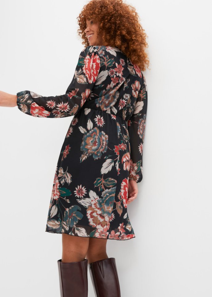 bedrucktes Mesh-Kleid