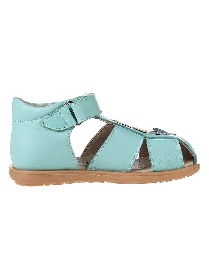 kmins Leder-Halbsandalen in Türkis günstig kaufen 29
