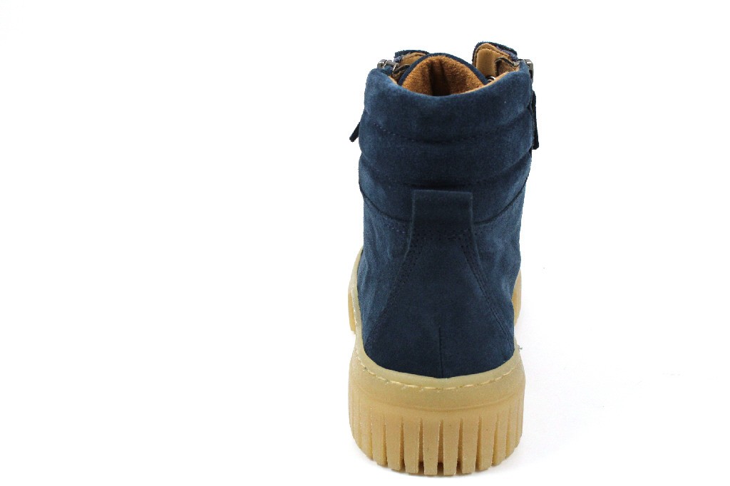 GABOR Schnür-Stiefeletten blau DREAMVELOUR topas